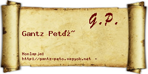 Gantz Pető névjegykártya